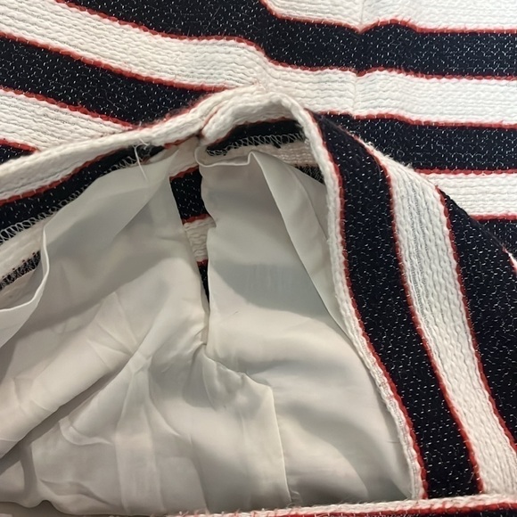 Banana Republic Boucle Tweed Striped Red White and Blue Sheath Dress size 0 - Picture 7 of 8